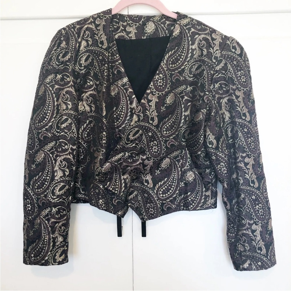 Western Pleasure Show Horse Showmanship Womens Jacket Paisley Short Blazer READ*